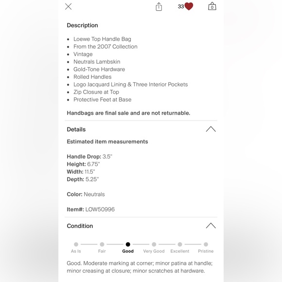 Authentic 2007 Loewe Amazona 28 Handle Bag - Picture 6 of 6